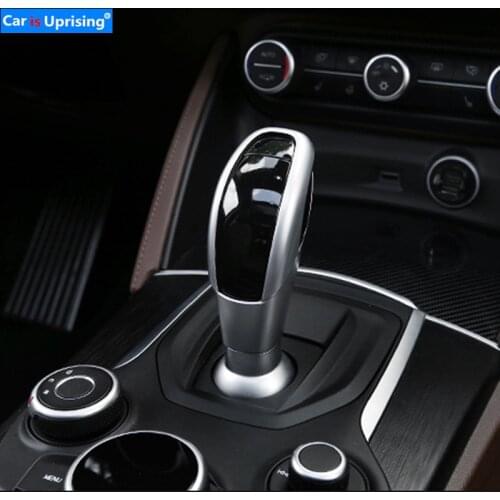 ABS Style Car Gear Knob Trim Stickers Decoration Cover Car-styling For Alfa Romeo Giulia accessories