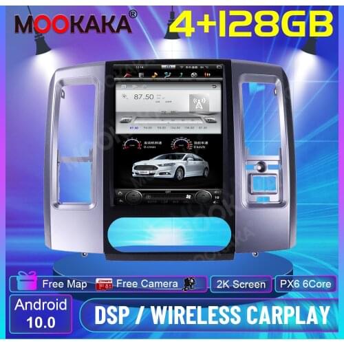 12.1"Tesla Screen Android 9.0 6Core 4G+128GB Car GPS Navigation Radio For Dodge RAM 2008 - 2019 Multimedia Player Auto Headunit