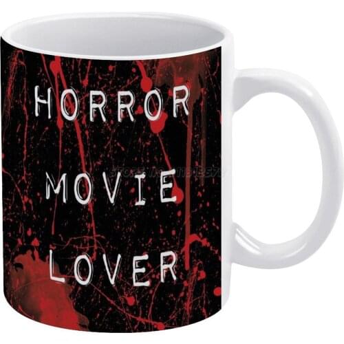 Horror Movie Lover White Mug Coffee Mug Afternoon Tea Christmas Cups Ceramic Mug 330ml for Coffee Horror Movies Horror