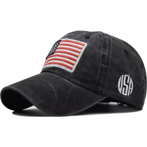 Retro Embroidery Baseball Hat For Men Women Cotton Casual Sun Caps USA American Flag Unisex Adjustable Snapback Hats Sport Caps