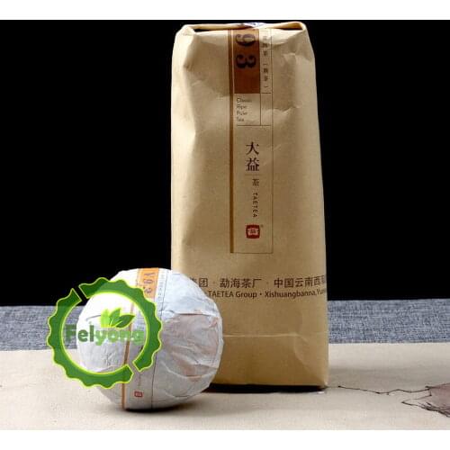 V93 Yunnan Menghai TAETEA Dayi Shu Puer Chinese Tea Tuo 2017 Ripe Puer Chinese Tea