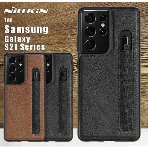 NILLKIN for Samsung Galaxy S21 Ultra Case Aoge PU Leather Case Card Slot Back Cover Cases for samsung galaxy s21 Plus