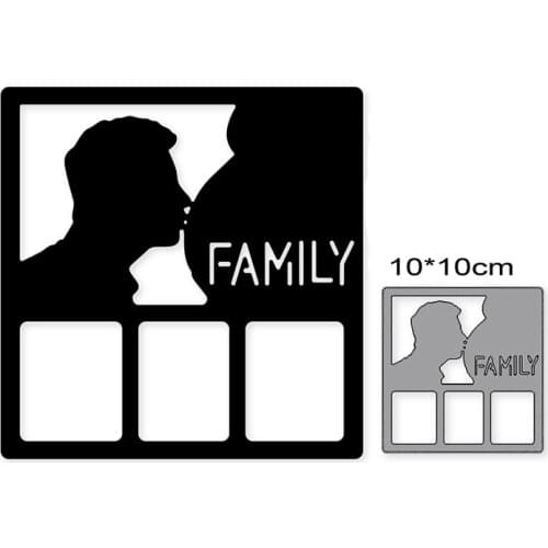 Baby Family Love card Metal Cutting Dies Stencil Scrapbooking Photo Album Card Paper Embossing Craft DIY