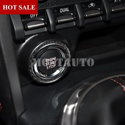 For Toyota 86 GT86 Scion FR-S Carbon Fiber Engine Start Button Cover 2012-2018 2pcs Car Accessories Interior Car Decor Car Trim