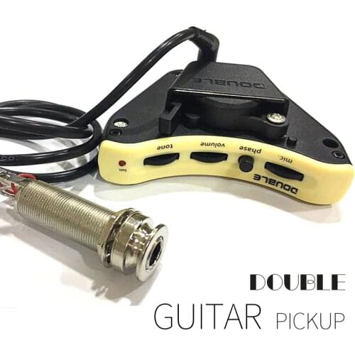 DOUBLE B1G B2G Acoustic Guitar Single Double Pickup Avoid Opening for 39-42 inch Guitar Pickups Sound System Control Accessories