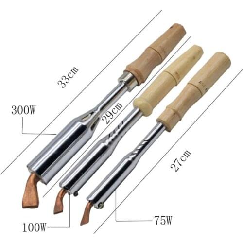 Electric Soldering Iron 75W 100W 150W Soldering Iron Chisel Tip Wood Handle C6UE