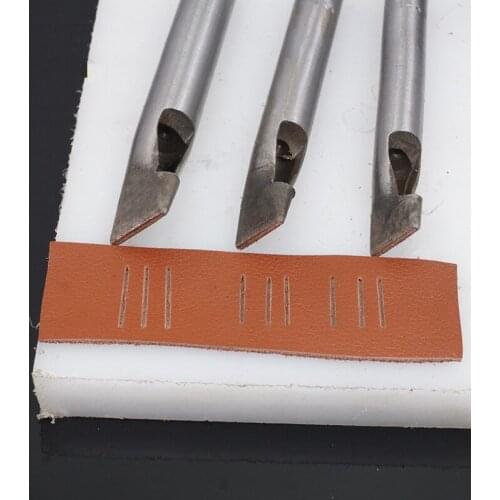 Width1mm Quenching DIY Leather Tool Rounded Corner One Word Punch 45Steel Hollow Plastic Wood Leather Hole Leathercraft Drilling
