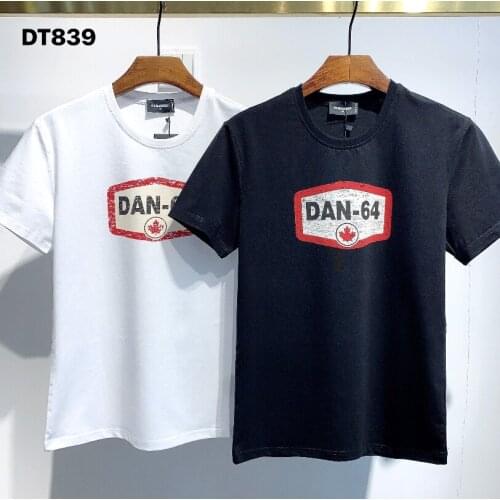 Classic Men Women 1964 Cotton T Shirt Letter Print Dsquared2 O Neck Short Sleeve Shirt Hip-Hop Style tops