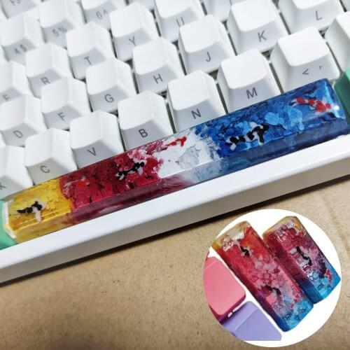 DIY Space Bar key Enter key Shift keycap Mechanical Keyboard Switch For OEM Resin Spacebar Gradient Keycap Cherry MX Switch