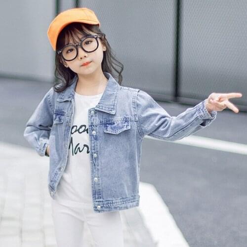 Girls jackets denim spring children clothing Fashion casual sports coat for kids girls boys clothes spring tops