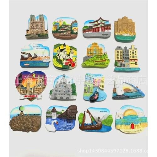 Fridge Magnet Souvenir City Australia Switzerland Norway Paris Belgium Germany Korea Italy Israel Singapore Netherlands New York