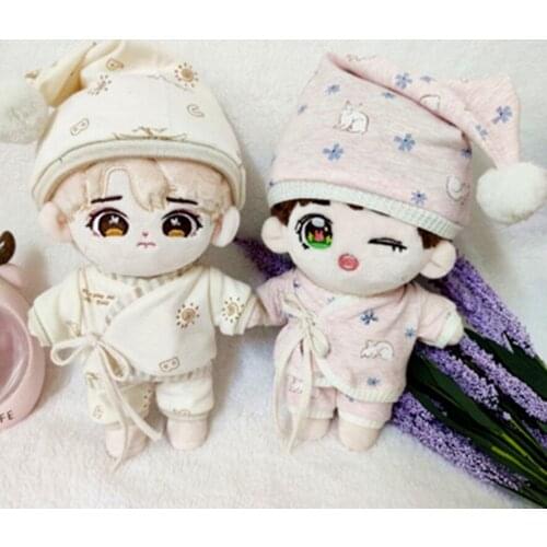 Cosmile kpop star three-piece set of pajamas clothes fit for Plush Stuffed Doll Toy Accessory Cute cosplay creative cos Gift C