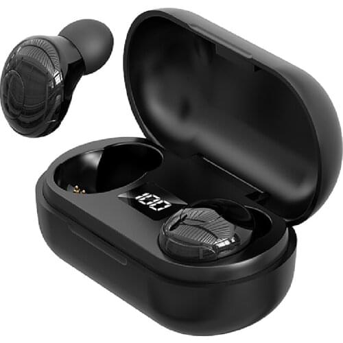 TWS Earbust LED Display Professional Waterproof Noisecacellation Stereo Metal Base True Bluetooth Wireless Earphone
