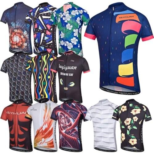 NEW 2021 Mens Summer Short Sleeve KEYIYUAN Ropa Bicicleta Maillot Ciclismo Hombre Color Maillot Cyclisme Homme
