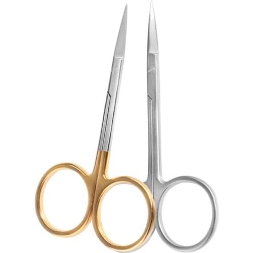 Double Eyelid Scissors with Gold Handle Microscopic Instruments 8.5cm Conjunctival Scissors Express Eye Tools Corneal Scissors