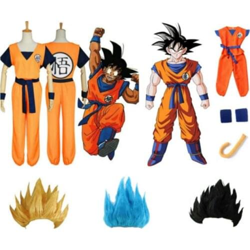 Boys Girls Adult Kids Z Goku Costume Wig Cosplay Sen Ru Anime Cosplay