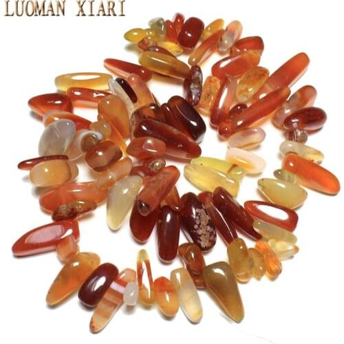 Wholesale 10-20 mm Stick Shape Natural Red Agat Stone Beads DIY For Jewelry Making Necklace Bracelet Material Strand 15