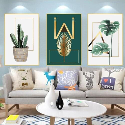 Nordic Minimalist Plant Canvas Painting Cactus Posters and Prints Wall Pictures Modern Bedroom Living Room Home Decoration