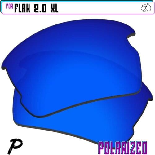 EZReplace Polarized Replacement Lenses for - Oakley Flak 2.0 XL Sunglasses - Navy P