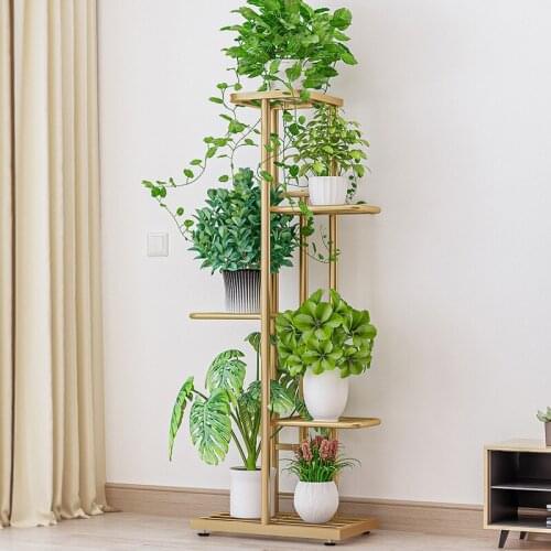 Garden 5 Layers Iron Flower Stand Pot Trays Plant Planter Display Shelves Rack Storage Holder Shelf Home Balcony Decoration