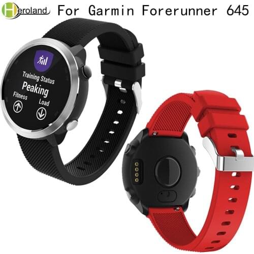 Sport soft Silicone watch band For Garmin Forerunner 645 wristband straps Replacement Wrist Strap fashion Lightweight watchband