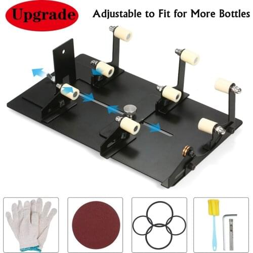DIY Glass Bottle Cutter Tool Square Round Wine Beer Glass Sculptures Cutter Machine for Beer Glass Cutting Bottles Holder