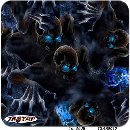 TSCR9010 1M * 10M popular blue skull pva film Water Transfer Printing