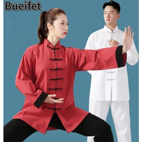 Tai Chi Uniform Traditional Chinese Clothing Martial Arts WingChun Suit Long Sleeve Kungfu Breathable Morning Exercise Outfits