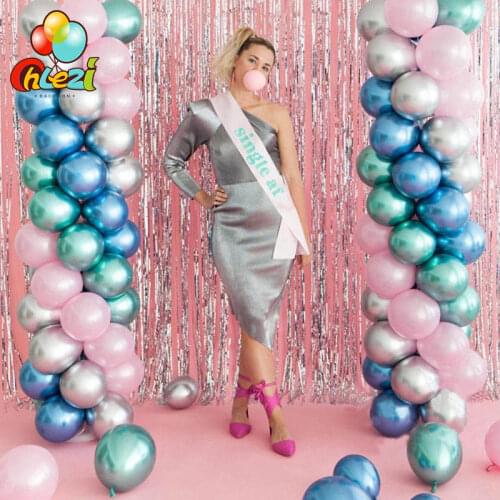 50pcs 12inch Super Metallic latex balloons Wedding Birthday Carnival Party Decor Supplies Gold Chrome Helium Balloon Baby Shower