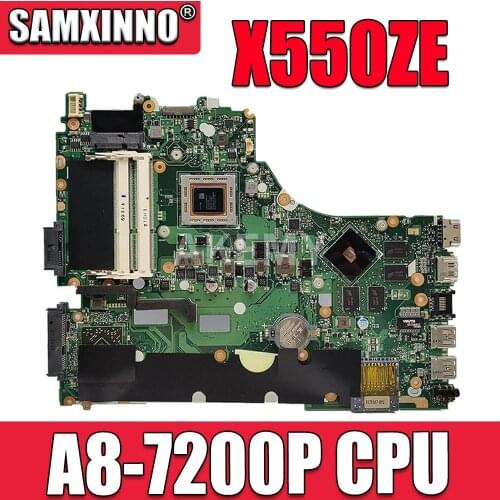 X550ZE W/ A8-7200P CPU Mainboard For ASUS VM590Z A555Z X555Z X550ZE X550ZA X550Z X550 K550Z K555Z Laptop Motherboard 100% Test