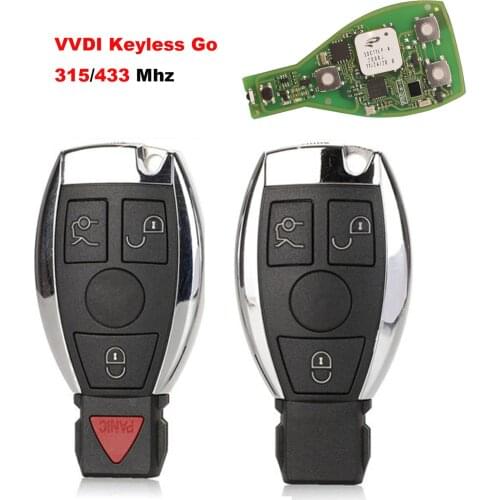 Jingyuqin XHORSE VVDI Universal FBS3 Keyless Entry For Mercedes Benz FBS3 Smart Key 433/315 Mhz With Push Botton Start