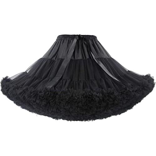 Womens Fluffy Skirt for Girl Tutu Skirts Petticoats Tulle Skirt Party Dance Black 2022