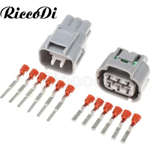 1-20 Sets 7283-7064-40 7282-7064-40 Waterproof 6 Pin Way Male Female Toyota Lexus Headlamp Harness Plug Electric Auto Connector