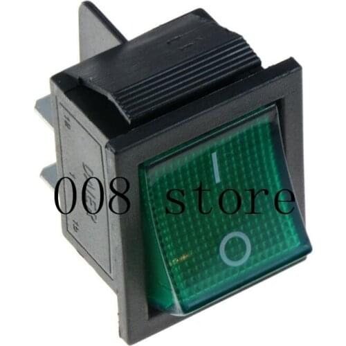 1pcs Green Illuminated Large On-Off Rocker Switch 12V DPST Car Dash