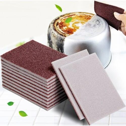 10PCS Magic Carborundum Cleaning Sponge Eraser Rag Home Kitchen Accessories Dishcloth Pan Pot Dish Deep Washing Scouring Pad