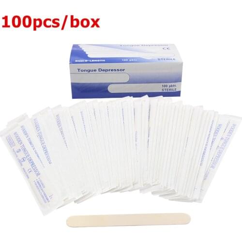 100pcs Disposable Tattoo Wood Tongue Depressor Body Hair Removal Stick for Tattoo Accessories Tattoo Waxing Stick Tongue