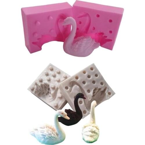 3D Swan Shape Epoxy Mould DIY Chocolate Fondant Cake Making Decoration Molds Baking Tools Silicone Mold
