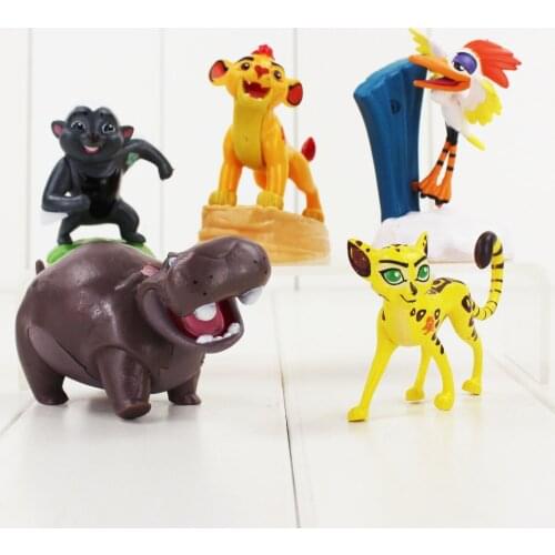5pcs Lion King Figures Simba Nala Sarabi Pumbaa Timon Zazu Bird Hippo Animal Model Toys
