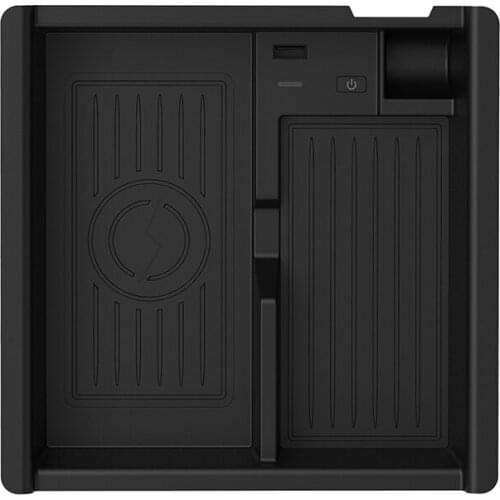 Car For Toyota Tacoma 10W Central Armrest Storage Box Accessories Phone Fast Charging Plate Wireless Charger Holder 2016-2021