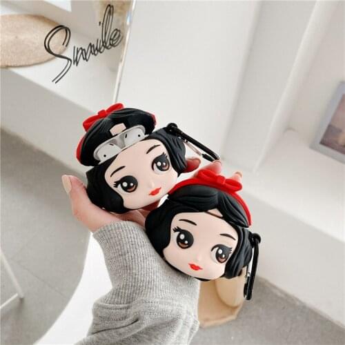 Cartoon 3D Snow White Apple AirPods Pro Wireless Earphone Protective Case 1/2/3 Generation Earphone Case Gift
