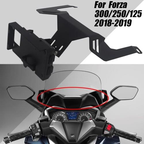 For HONDA FORZA 125 250 300 Navigation Phone Mount Bracket FORZA125 FORZA250 FORZA300 2017-2020 CNC aluminum smartphone holder