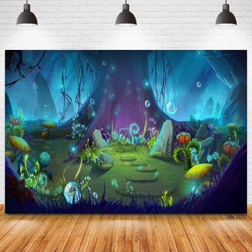 Princess Fairy Child Baby Photocall Backdrops Girl Birthday Party Dreamy Forest Jungle Photography Backgrounds For Photo Studio