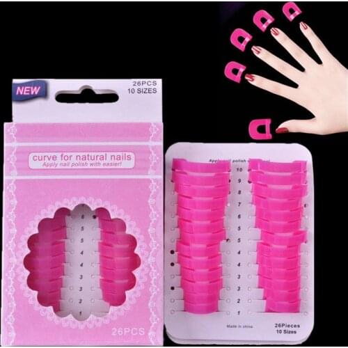 Nail Gel Polish Shield Protector 1Box(=26cps) Multi-Size Nail Varnish Protector Creative Spill-Resistant Manicure Finger Cover