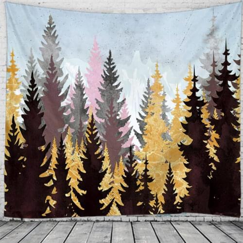 Mountains PatternTapestry Blanket Throw Wall-Hanging Psychedelic-Pattern Home-Deco