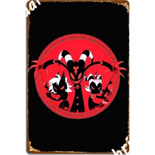 Helluva Bosses Helluva Boss Metal Plaque Poster Wall Plaque Garage Club Cinema Kitchen Customize Tin Sign Poster