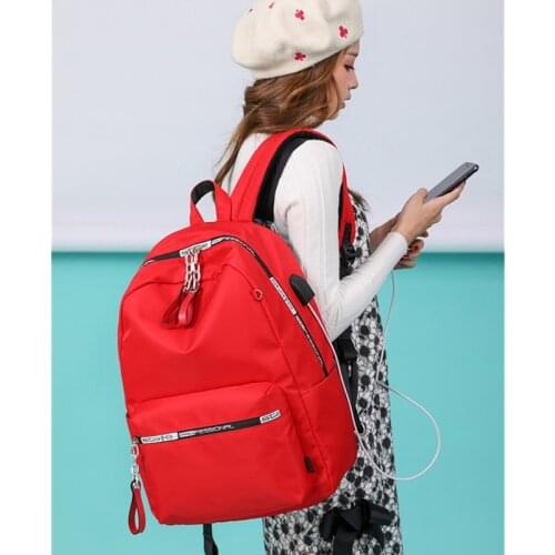 Fashion Womens Backpack USB Charging Travel Backpacks School Bags For Teenagers Girl 15.6" Laptop Backpack mochila feminina