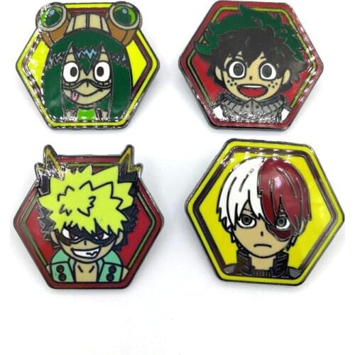 My Hero Academia couple kids men women 90s funny cartoon backpack clothes diy decoration Enamel Brooches badge collar pins gifts