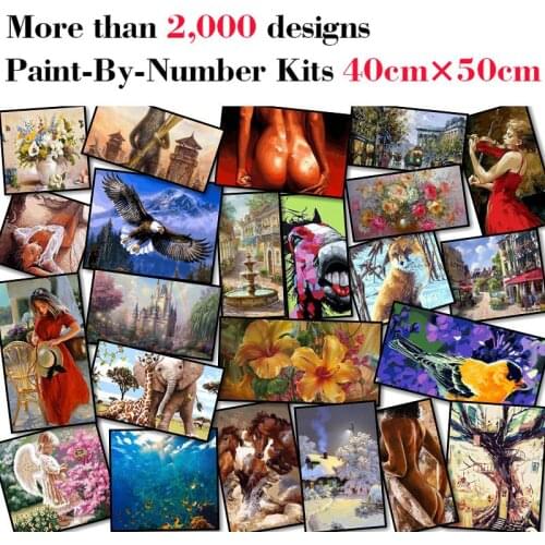 Mileelife Paintting By Numbers for Kids Adults DIY Beginner Oil Painting Kit Home Decoration