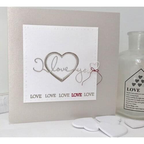 2021 New I Love You Metal Cutting Dies Stencil Scrapbooking DIY Album Stamp Paper Card