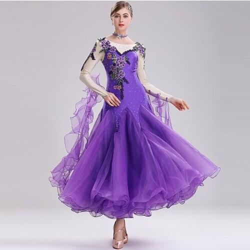 New ballroom waltz modern dance dress ballroom dance competition dresses standard ballroom dancing clothes tango dress MQ289